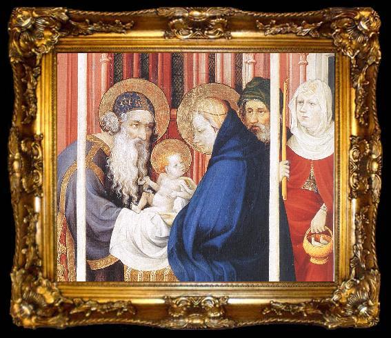 framed  BROEDERLAM, Melchior The Presentation of Christ (detail) dfh, ta009-2